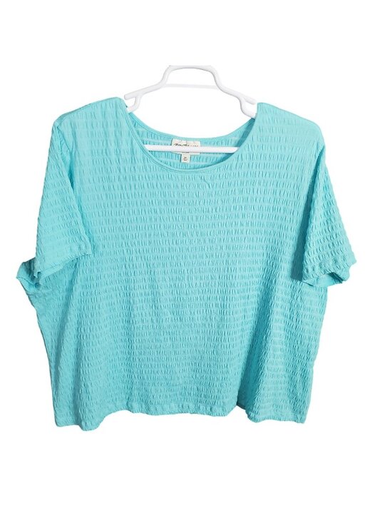 Norm Thompson Tops - Norm Thompson Womens Size 3X Top Smocked Textured Pullover Lightweight Casual